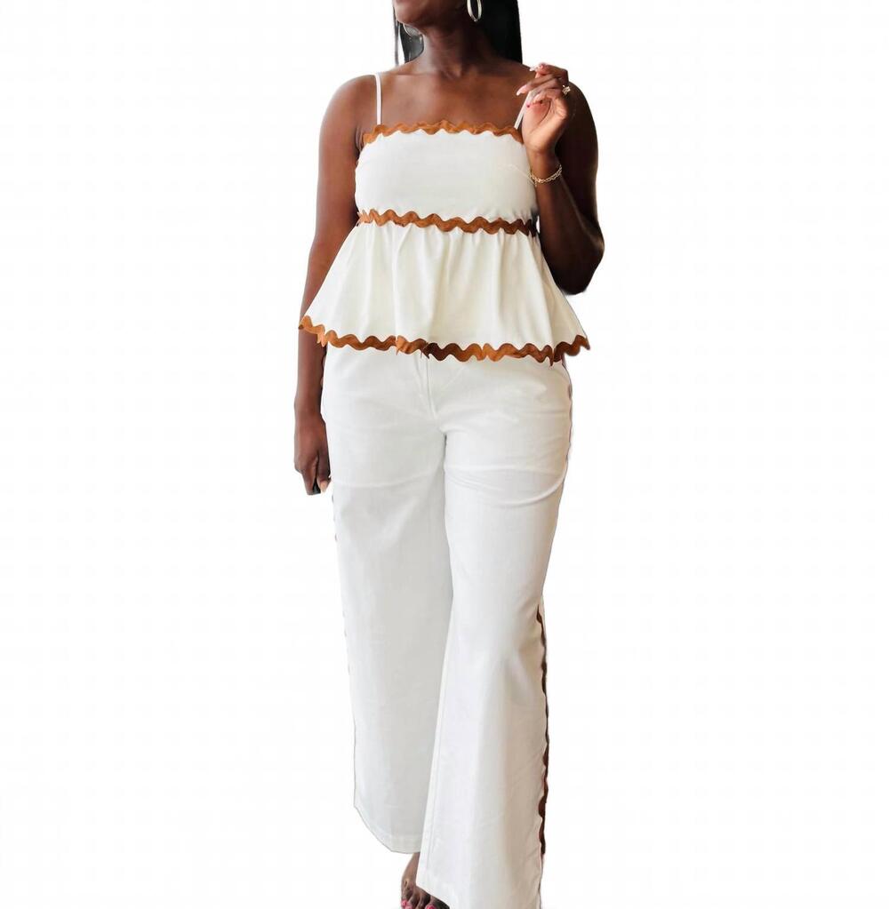 NEW EE:SOME babydoll cami top in white